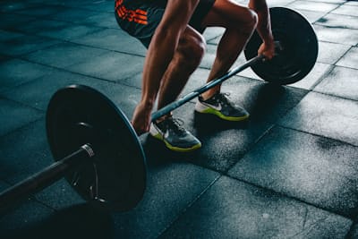 Person performing strength exercise